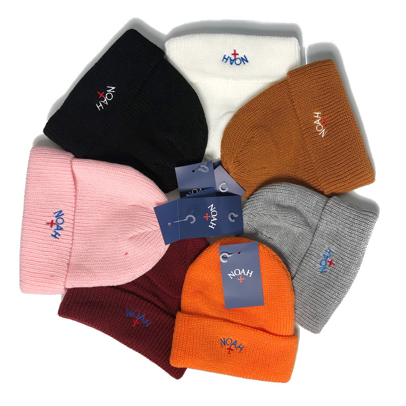 Noah Embroidered Mens Womens Skullcaps Hip Hop Casual High Street Hats Male Female Beanie Free Shipping