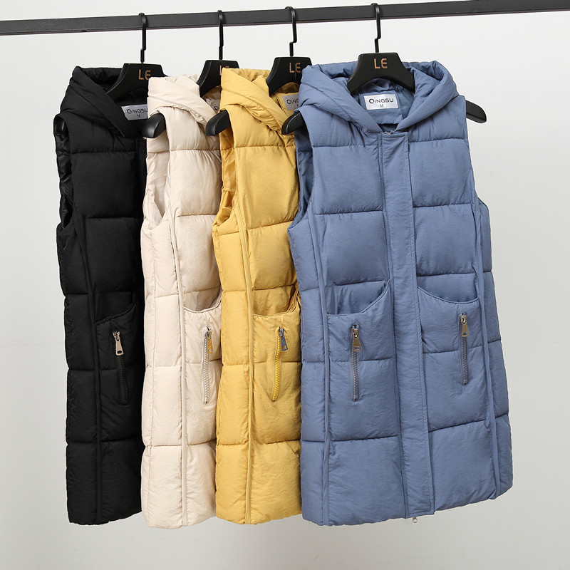 Wholesale women's long section autumn and winter new loose cotton vest jacket size M, Black
Wholesale women's long section autumn and winter new loose cotton vest jacket size M, Black