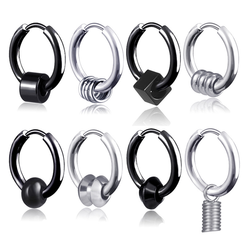 Clip on Stainless steel hoop earrings ring spring black women mens ear rings hip hop fashion jewelry will and sandy gift, Golden;silver
Clip on Stainless steel hoop earrings ring spring black women mens ear rings hip hop fashion jewelry will and sandy gift, Golden;silver