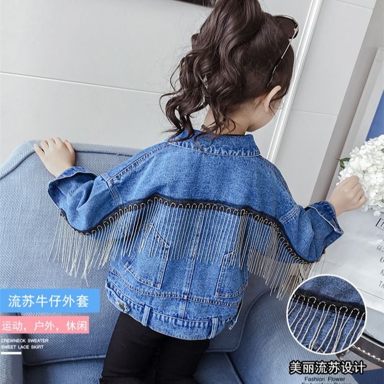 2020 Spring Autumn New Kids Girls Fashion Tassel Denim Jackets Girls Long Sleeve Pocket Denim Coat Children Casual Outwear A16, Blue
2020 Spring Autumn New Kids Girls Fashion Tassel Denim Jackets Girls Long Sleeve Pocket Denim Coat Children Casual Outwear A16, Blue