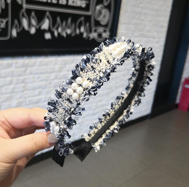 Hair hoop hair bundle pearl ladies 2020 new headband pressure hair hoop WY222
