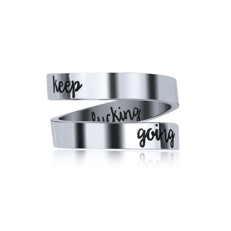 Keep fucking Going Open Ring Inspirational Rings For Lovers Gift Women Men Friends Stainless Steel rose gold
Keep fucking Going Open Ring Inspirational Rings For Lovers Gift Women Men Friends Stainless Steel rose gold