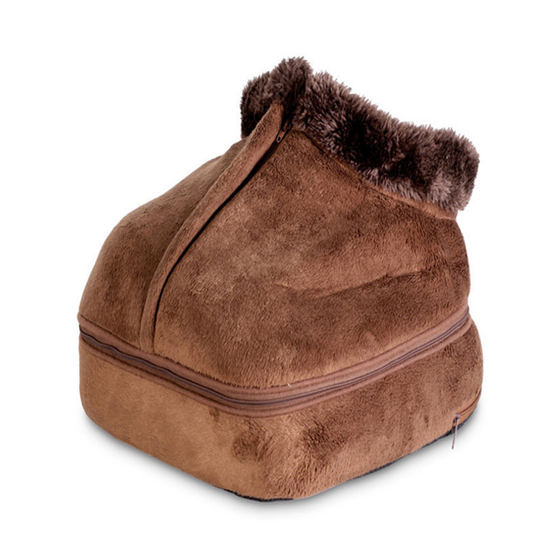 2 IN 1 Electric Heated Foot Warmer Cosy Unisex Velvet Feet Heated Foot Warmer Massager Big Slipper Foot Heat Warm Massage Shoes T200309