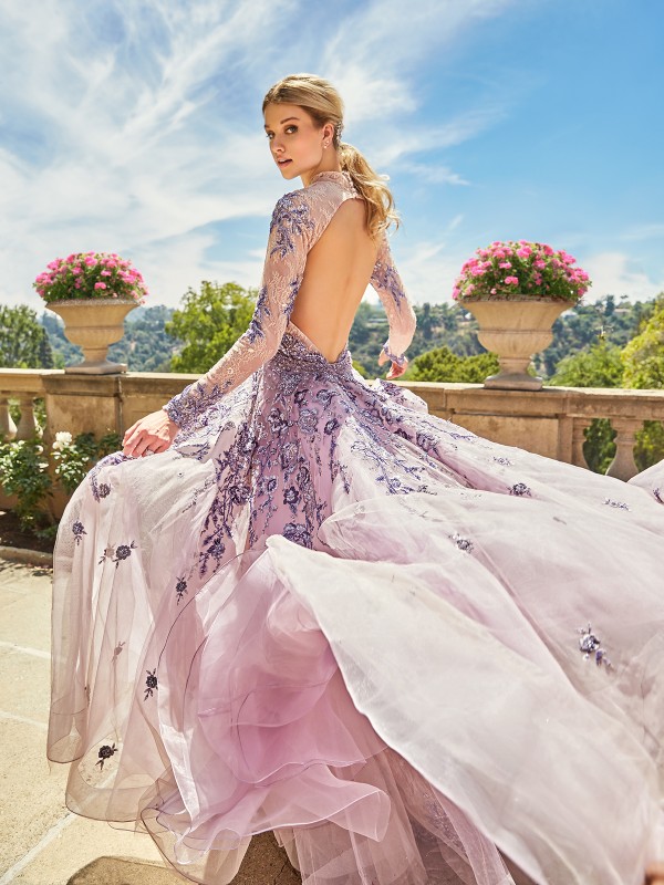 Fashion Beaded Backless Wedding Dresses A e High Neck Long Sleeves Lace Beach Bridal Gowns With Detachable Train vestido de novia