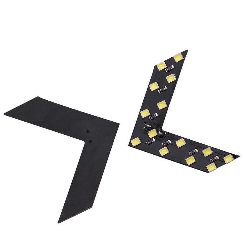 2pcs/lot 14 LED Arrow Light Car Rear View Mirror Indicator DRL Turn Signal Lights Warnning Safety Day Lighting Automobiles Accessories