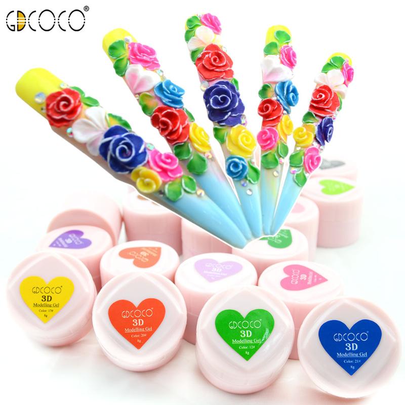 GDCOCO Nail Art Design 3D Painting Gel Soak off UV LED Plasticine Gel 3D Modeling DIY Nail Design Sculpture varnish, Red;pink
GDCOCO Nail Art Design 3D Painting Gel Soak off UV LED Plasticine Gel 3D Modeling DIY Nail Design Sculpture varnish, Red;pink