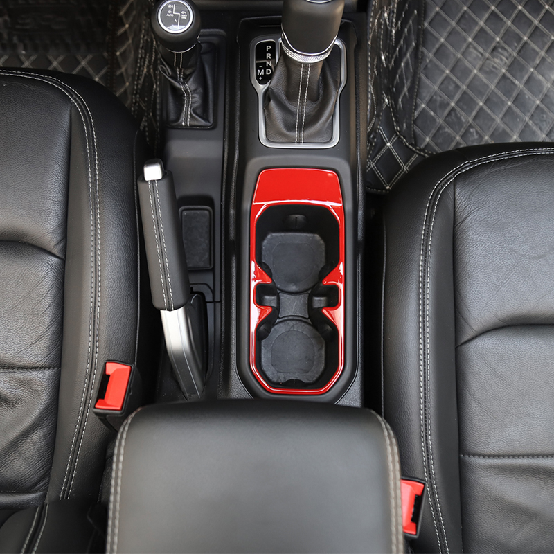 Red Front Water Cup Holder Decorative Cover For Jeep Wrangler JL 2018 Factory Outlet High Quatlity Auto Internal Accessories