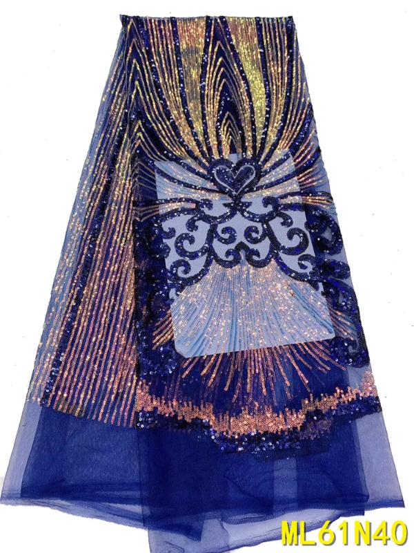 BEAUTIFICAL nigerian blue sequins lace fabrics wedding french net lace embroidery fabric sequins tissu ML61N40
BEAUTIFICAL nigerian blue sequins lace fabrics wedding french net lace embroidery fabric sequins tissu ML61N40