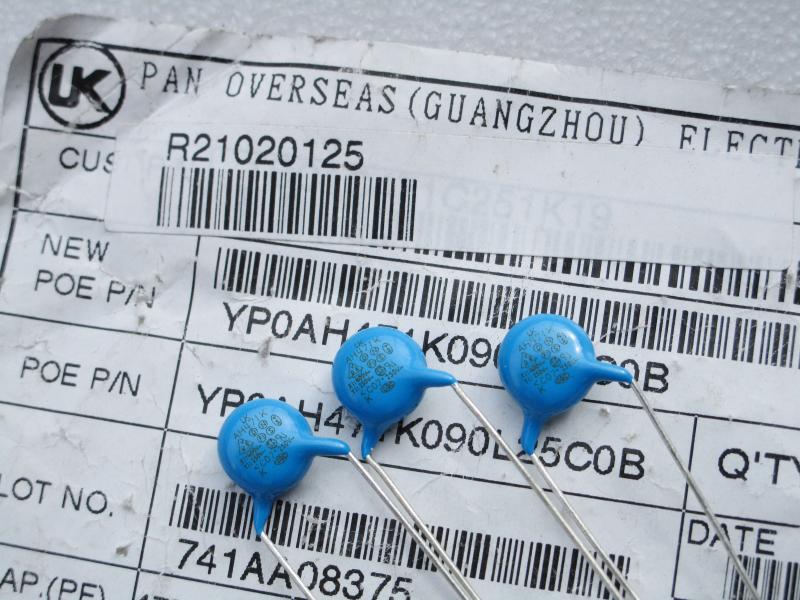 AH471K 470pf Taiwan LK safety Y capacitors x1 400V Y1 250V feet away from p10mm