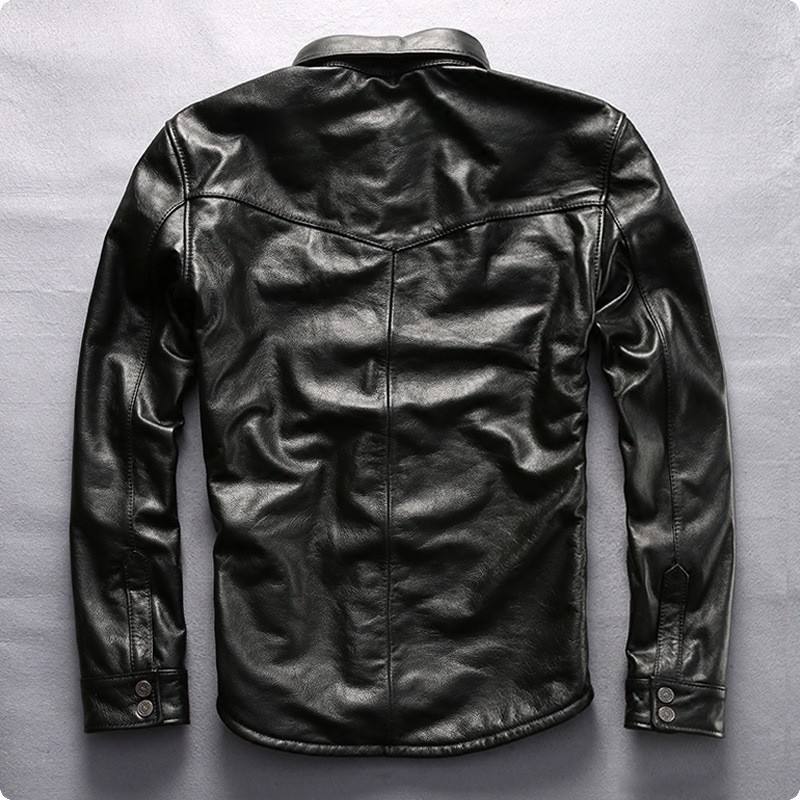 2020 New Spring Single Breasted Slim Fit Mens Cow Genuine Leather Jackets Turn Down Collar Motorcycle For Male Coat Blouson Moto, Black
2020 New Spring Single Breasted Slim Fit Mens Cow Genuine Leather Jackets Turn Down Collar Motorcycle For Male Coat Blouson Moto, Black