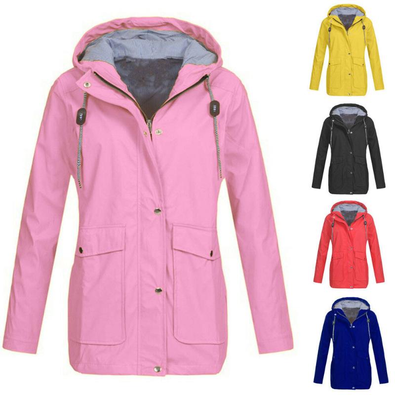 Women Rain Jacket Outdoor Plus Size Outwear Waterproof Hooded Raincoat Windproof, Sky blue
Women Rain Jacket Outdoor Plus Size Outwear Waterproof Hooded Raincoat Windproof, Sky blue