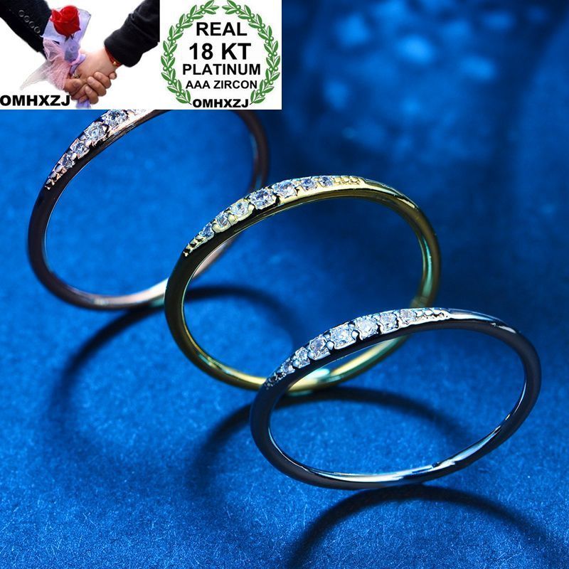 OMHXZJ Wholesale Personality Fashion OL Woman Girl Party Wedding Gift Slim Zircon 18KT White Yellow Gold Rose Gold Ring RN63, Silver
OMHXZJ Wholesale Personality Fashion OL Woman Girl Party Wedding Gift Slim Zircon 18KT White Yellow Gold Rose Gold Ring RN63, Silver