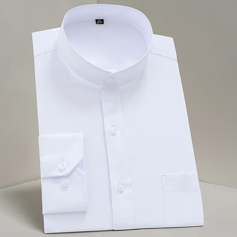 2020 Male Mandarin Collar Shirt Man White Business/Party/Forma Non-ironing Chinese Style Solid Crew Neck Single Breasted Shirt L
2020 Male Mandarin Collar Shirt Man White Business/Party/Forma Non-ironing Chinese Style Solid Crew Neck Single Breasted Shirt L