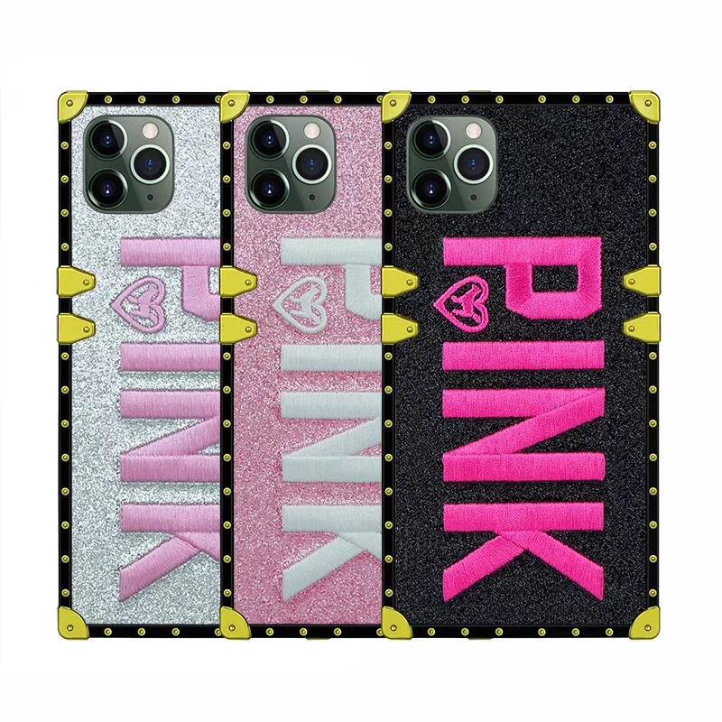 Luxury Square Embroidery 3D PINK Glitter Phone Cases For iphone 11 Pro Max SE2 X XR XS Max 6 6S 7 8 Plus Soft TPU Shockproof Shell, Black
Luxury Square Embroidery 3D PINK Glitter Phone Cases For iphone 11 Pro Max SE2 X XR XS Max 6 6S 7 8 Plus Soft TPU Shockproof Shell, Black