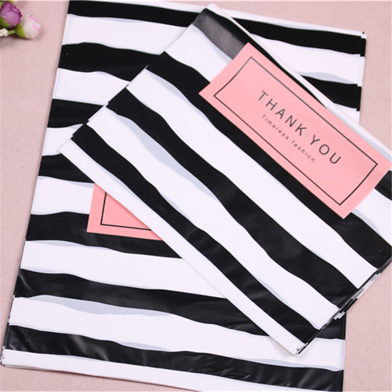 Fashion Wholesale Gift Wrap 100pcs 35x45cm Sachet Plastic Zakjes For Clothing with StHe Thank You Gift Packaging Bags