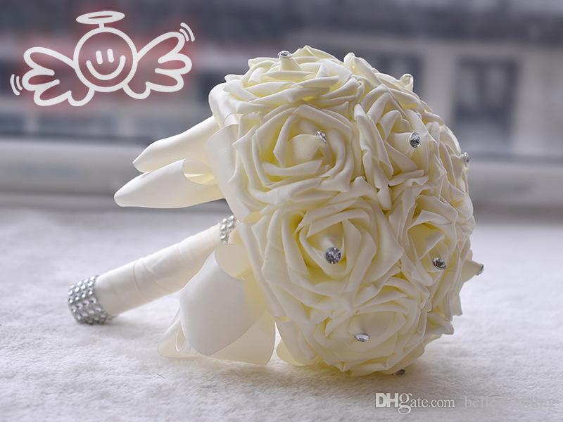 Hot Bridal Bouquets Rose For Wedding With Artificial Pearls Rhinestones Ribbon Fancy Handmade Cream Artificial Wedding Bouquets #DB-B008
Hot Bridal Bouquets Rose For Wedding With Artificial Pearls Rhinestones Ribbon Fancy Handmade Cream Artificial Wedding Bouquets #DB-B008