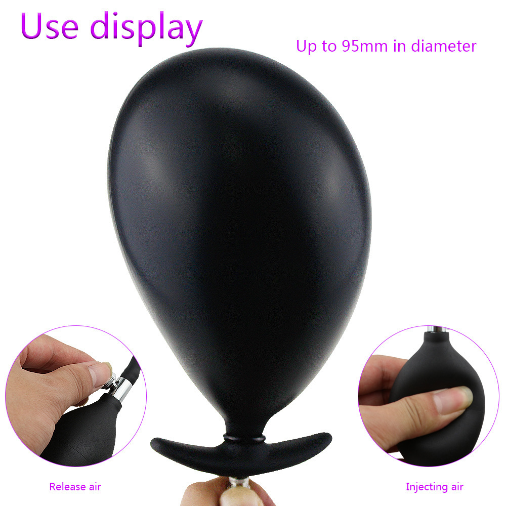 New Go Out Inflatable Silicon Huge Big Anal Plug Dildo Pump Anal Dilator Expandable Prostate Masturbator Ass Stimulator Sex Toys Y191216