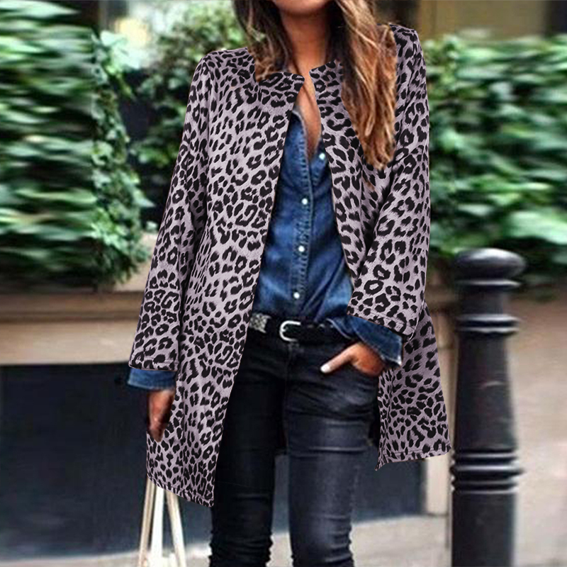 Autumn Leopard Print Cardigans Coats Women's Sleeveless Jackets 2019 ZANZEA Sexy Thin Casual Zipper Outwear Plus Size Woman Tops T200114