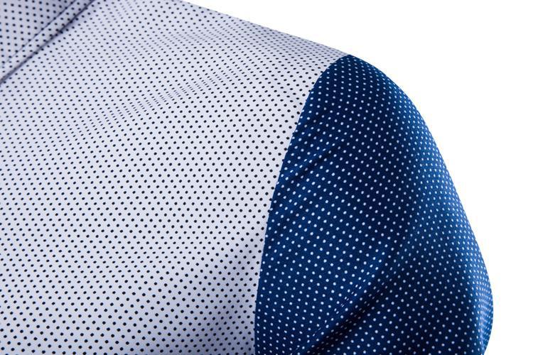 hot sale Men's Shirt New Fashion Cotton Men Social Shirt Mens Short Sleeve Shirts Man Polka Dot Casual Plus Size 4XL