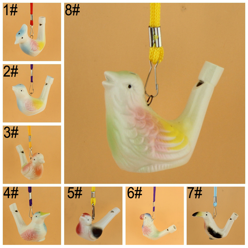 Water Bird Whistle Ceramic Clay Bird Whistle Cartoon Children Gifts Mini Animal Peacock Whistles Retro Ceramic Craft Whistle BH3627 TQQ