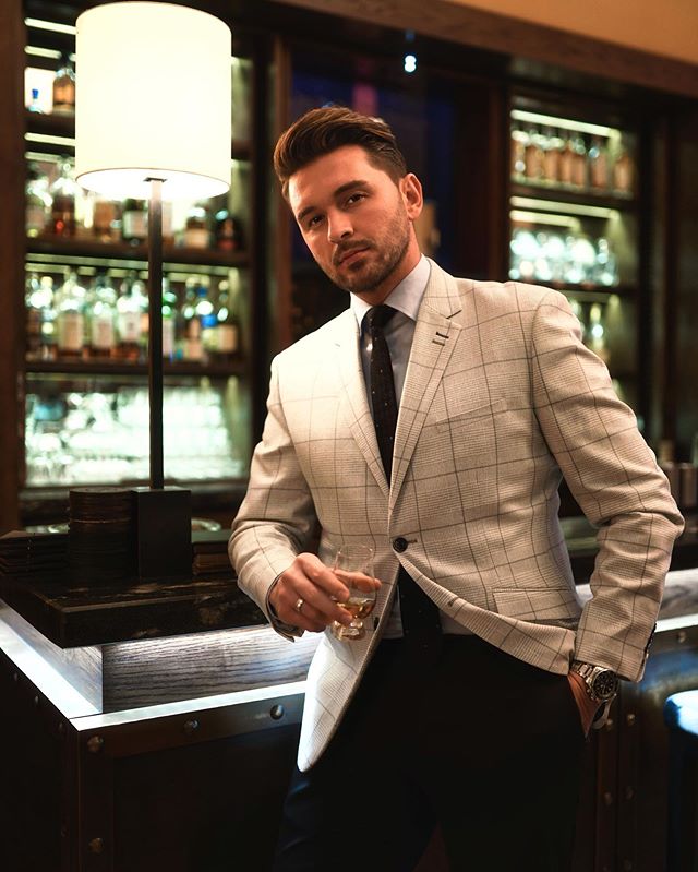 Summer Classic Check Mens Groom Wedding Suits Groom Slim Fit Two Button Peaked Lapel Formal Work Prom Office Blazer Jacket(Jacket+Vest)