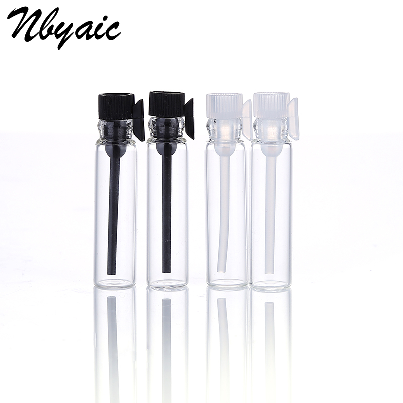 plastic rod glass small sample empty bottle essential oil test tube bottle perfume dropper mini empty bottles 150Pcs 1ml 2ml