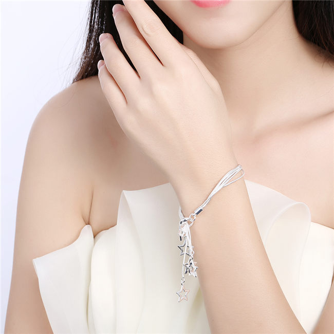 High grade 925 sterling silver Tai Chi hanging empty five-star three-piece jewelry set DFMSS138 Factory direct necklace bracelet earring