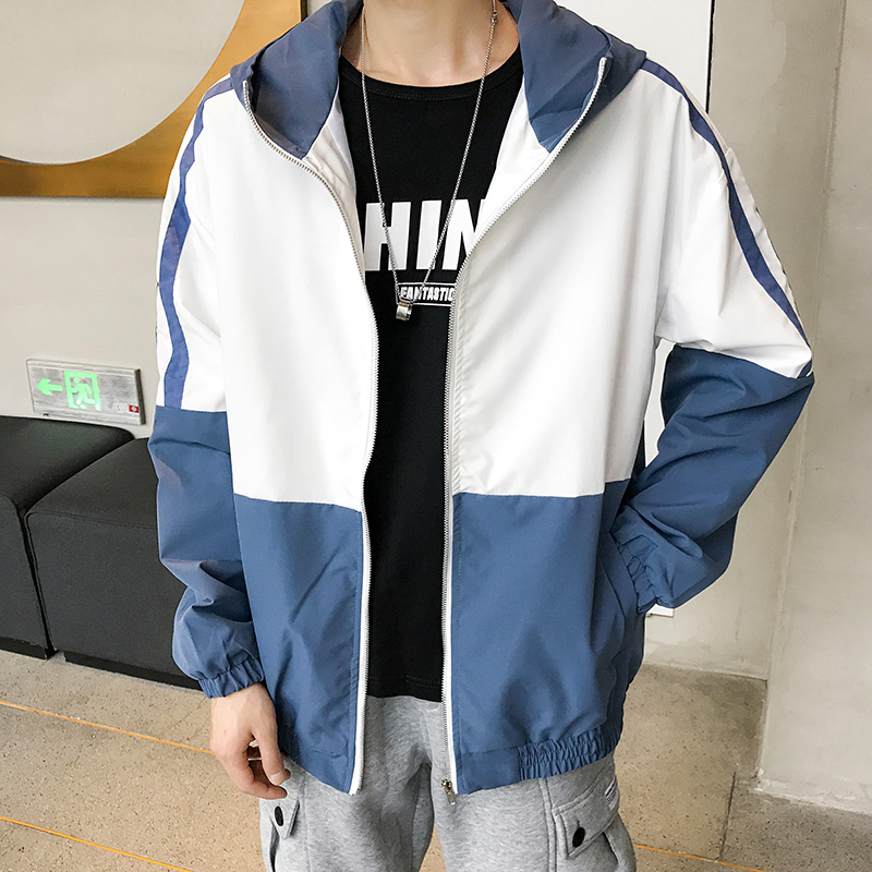 2019 Hip Hop Spring Jackets Men Windbreaker Patchwork Autumn Loose Casual Jacket Male Coats Zipper Tracksuit Streetwear 4XL 5XL T200117