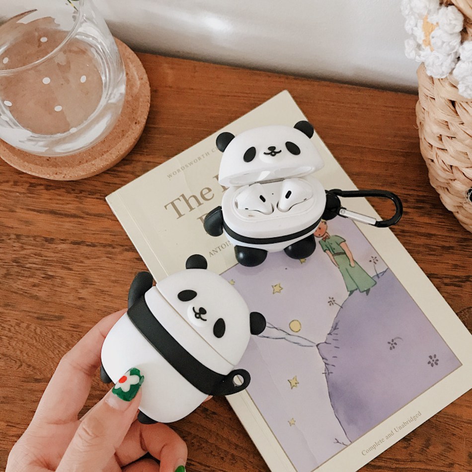 3D Panda Earphone Case For Airpods 2 Case Silicone Cover for Airpods Headphone Case With Hooks
3D Panda Earphone Case For Airpods 2 Case Silicone Cover for Airpods Headphone Case With Hooks