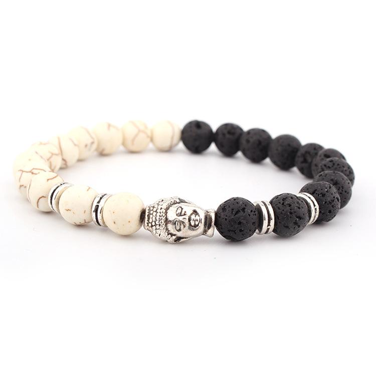 Pretty Lava stone bracelts 8mm imported white turquoise chic bracelets black volcanic stone beads Buddha head bracelet
Pretty Lava stone bracelts 8mm imported white turquoise chic bracelets black volcanic stone beads Buddha head bracelet