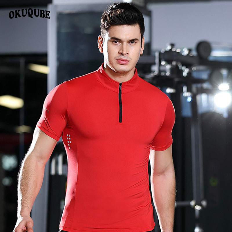 Men Sports Shirts Zipper Neckline Reflective Breathable Workout Jersey Shirts Black Red White Gym Jogging Running T-shirts -3XL, Sports shirt-w
Men Sports Shirts Zipper Neckline Reflective Breathable Workout Jersey Shirts Black Red White Gym Jogging Running T-shirts -3XL, Sports shirt-w