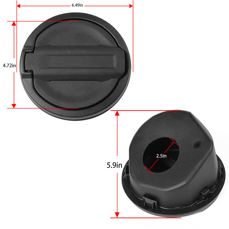 Black Car Fuel Tank Cap Gas Cap Cover Decoration For Jeep Wrangler JL 2018+ High Quality Auto Exterior Accessories