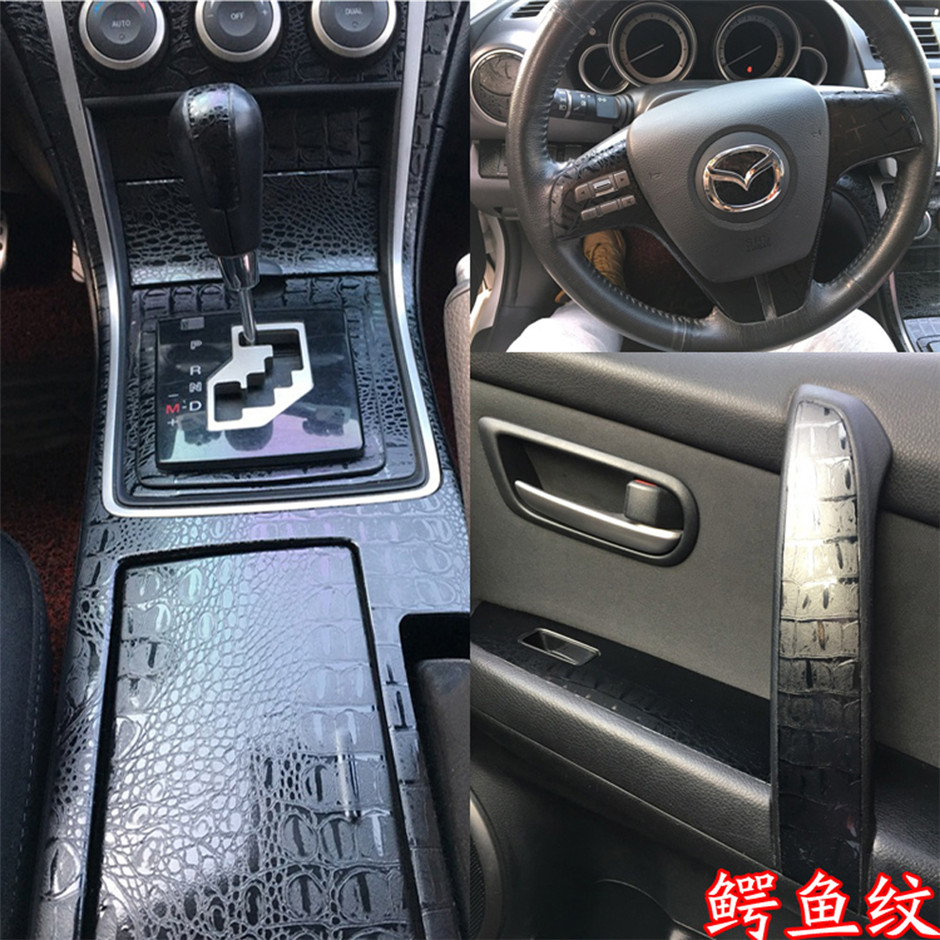 For Mazda 6 2009-2015 Interior Central Control Panel Door Handle 3D 5D Carbon Fiber Stickers Decals Car styling Accessorie