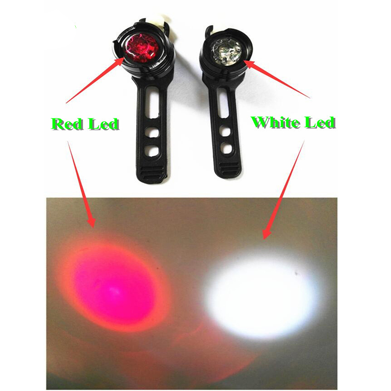 Bike Bicycle Cycling Light Flash Lights Safety Warning Lamp LED Front Lamp Back Tail Rear Lighting Bicycle Accessories Waterproof