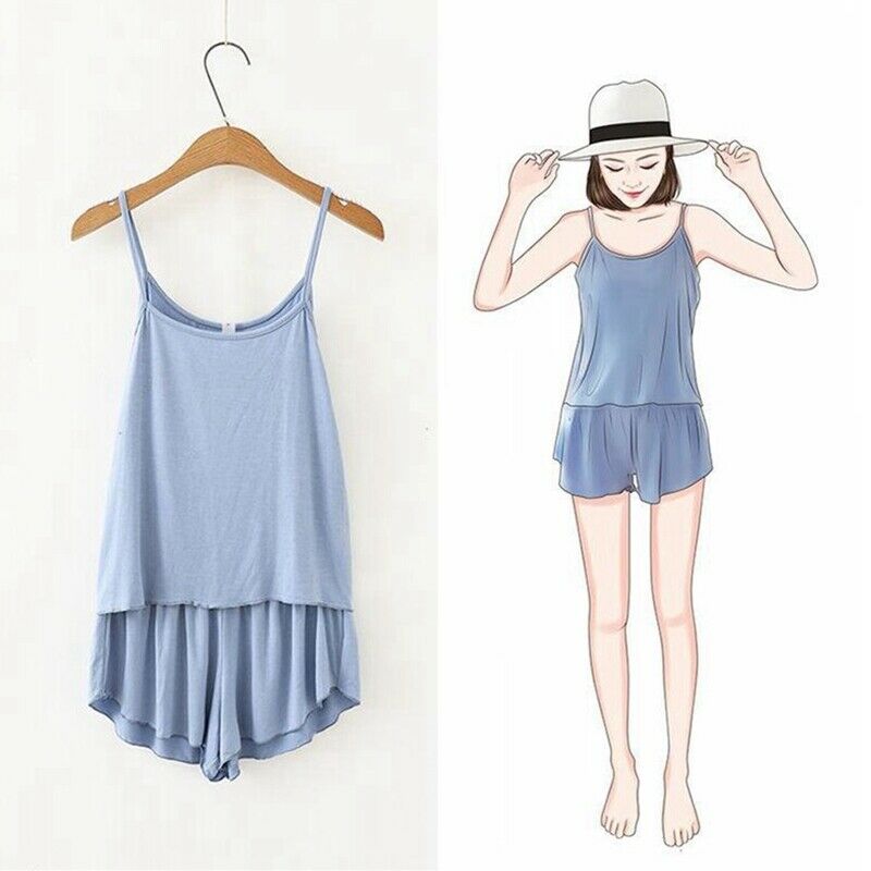 Women Summer Camisole + Shorts Suit Homewear Womens Two-piece Set Solid Color Pajamas Sleepwear For Women Pajama Sets, Black
Women Summer Camisole + Shorts Suit Homewear Womens Two-piece Set Solid Color Pajamas Sleepwear For Women Pajama Sets, Black