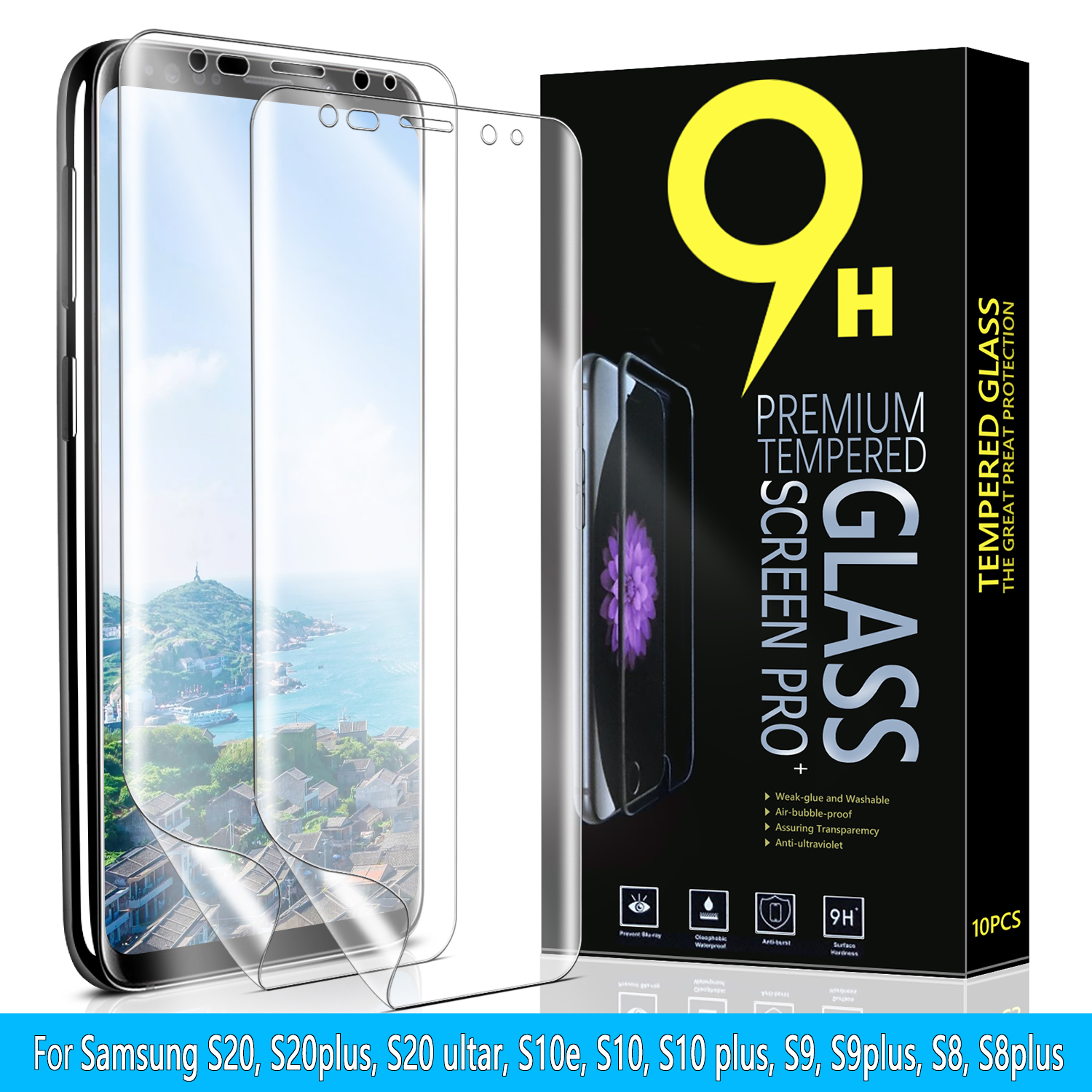 KAREEN For Galaxy S20, S20plus, S20 ultar, S10e, S10, S10 plus, S9, S9plus, S8, S8plus, 3D Curved TPU Film Full Coverage Screen Protector
KAREEN For Galaxy S20, S20plus, S20 ultar, S10e, S10, S10 plus, S9, S9plus, S8, S8plus, 3D Curved TPU Film Full Coverage Screen Protector