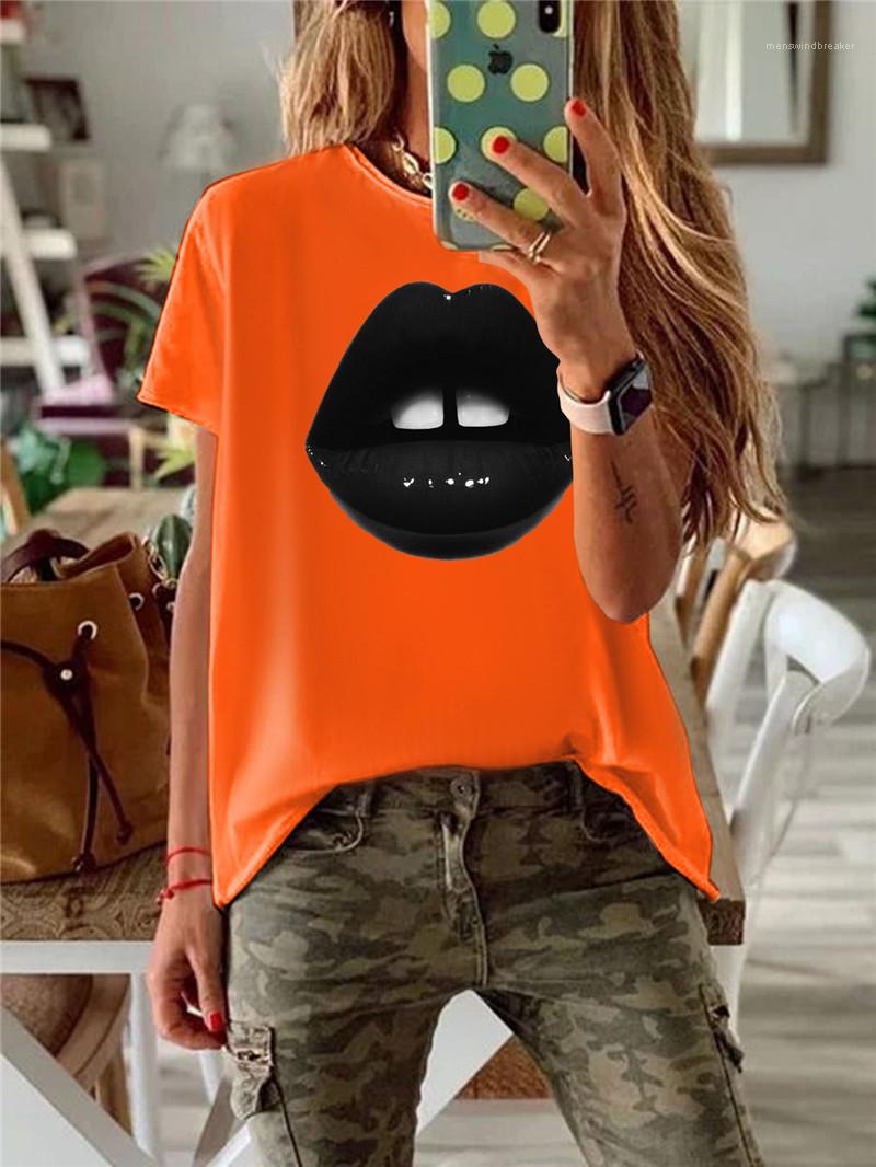 Short Sleeve Tops Womens Casual Solid Color Tshirts Summer Women Designer Tshirt Fashion Black Lips Printed
Short Sleeve Tops Womens Casual Solid Color Tshirts Summer Women Designer Tshirt Fashion Black Lips Printed