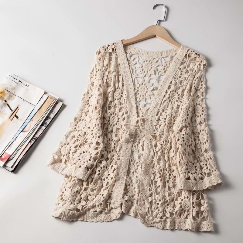 2020 Blouse Lace Flower Crochet Boho Womens And Blouses Vintage Kimono Blusas Roupa Feminina Tops For Women, Khaki
2020 Blouse Lace Flower Crochet Boho Womens And Blouses Vintage Kimono Blusas Roupa Feminina Tops For Women, Khaki