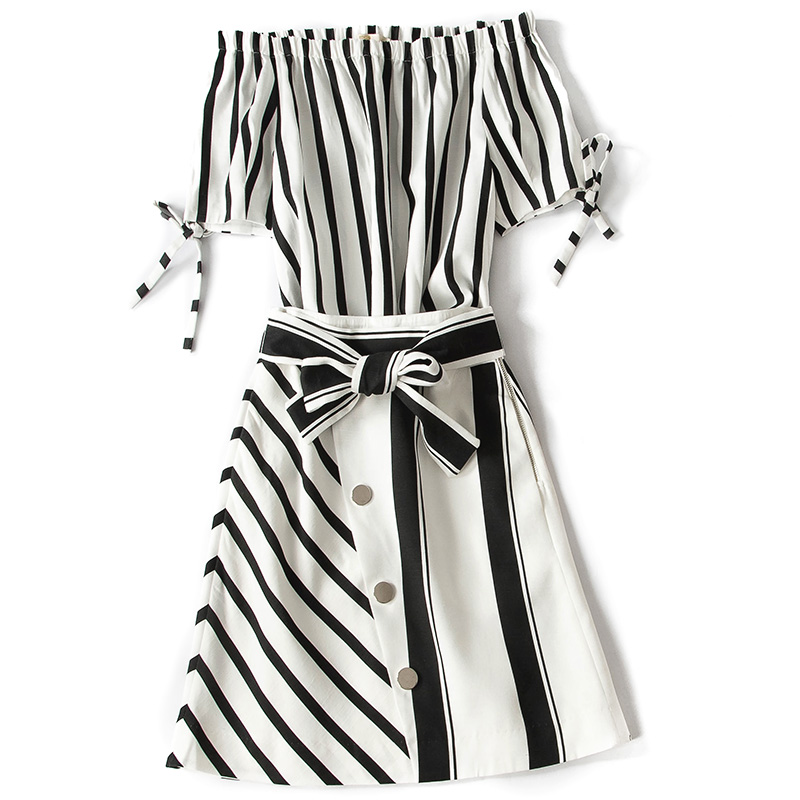 Amolapha Women Off Shoulder Slash Neck Striped Blouse+Irregular Single-breasted Sashes Skirts 2pcs Clothing Sets
Amolapha Women Off Shoulder Slash Neck Striped Blouse+Irregular Single-breasted Sashes Skirts 2pcs Clothing Sets