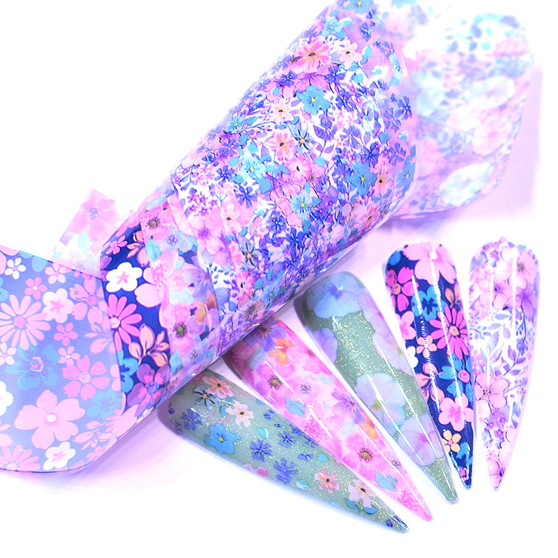 ZKO 15x4cm Nail Foils Fresh Flower Series Pink Blue Foils Paper Nail Art Transfer Sticker Slide Art Decals Nails Accessorie, 11-2
ZKO 15x4cm Nail Foils Fresh Flower Series Pink Blue Foils Paper Nail Art Transfer Sticker Slide Art Decals Nails Accessorie, 11-2
