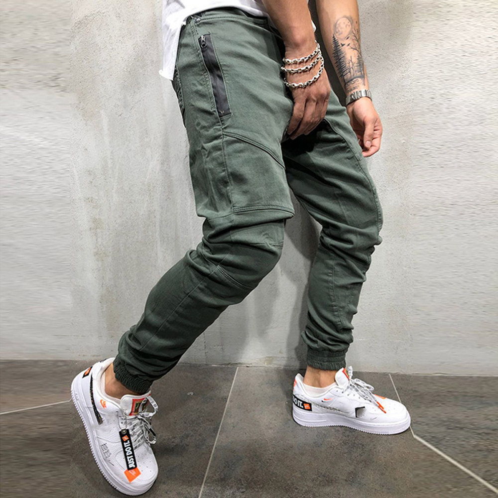 Januarysnow Pencil Pants Joggers Sweatpants Mens Hip Hop Solid Slim Trousers Autumn Winter Male Casual Fashion Streetwear Cotton Trackpants