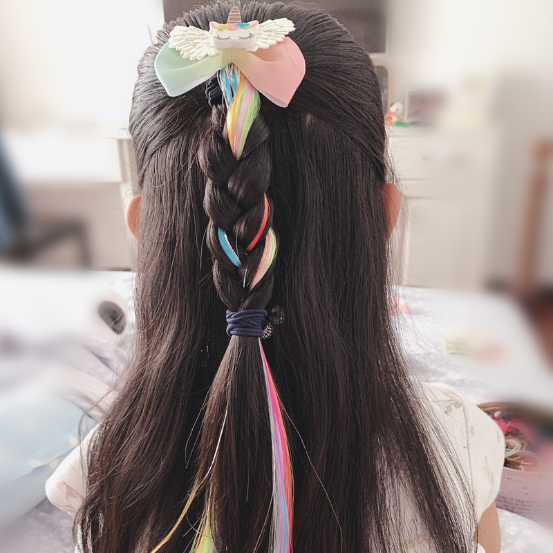 16 Styles Hair Extensions Accessories Wig Barrette for Kids Girls Ponytails hairclips cartoon horse Head Bows Clips Bobby Pins Hairpin M2042