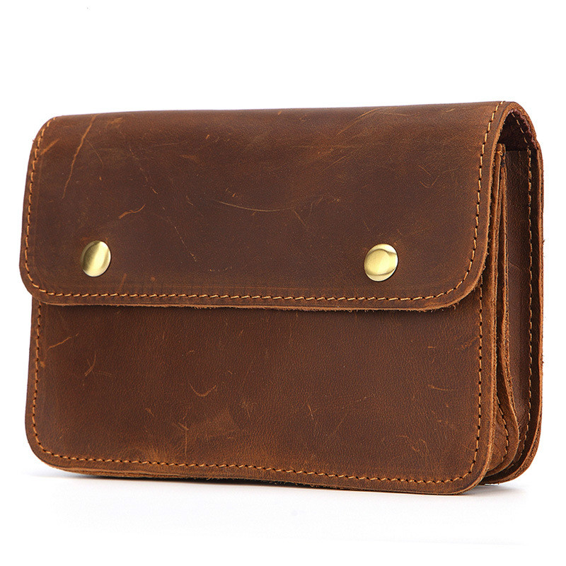 Retro Genuine Leather Phone Waist Pack Double-layer Three Zipper Bag Cow Leather Bag Crazy Horse Multi-function Belt, Brown
Retro Genuine Leather Phone Waist Pack Double-layer Three Zipper Bag Cow Leather Bag Crazy Horse Multi-function Belt, Brown