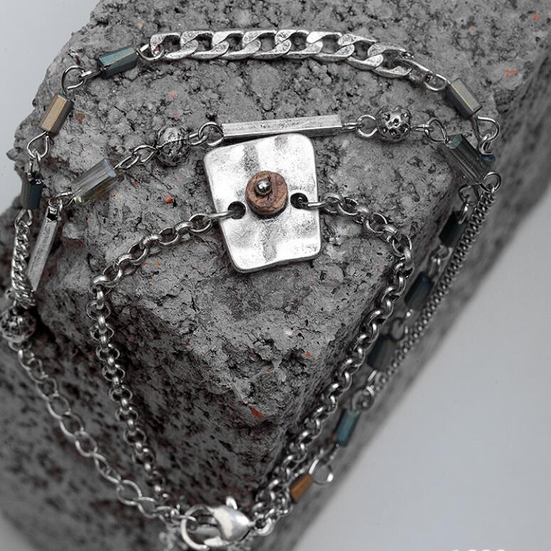 Stylish Womens Link Bracelet and Mens Stainless Steel Link Bracelets Vintage Metal Chain MultiLayer Bracelet Jewelry Lightweight for Daily Use Z250910