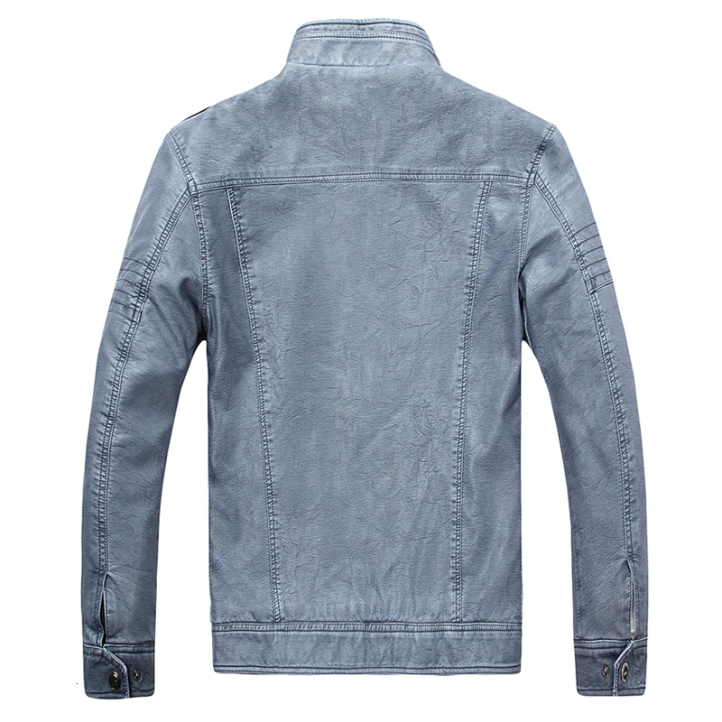 Retro Motorcycle Leather Jacket Men Fleece Autumn Winter Fashion PU Leather Thick Coat Male Plus Size M-4XL Mens Leather Jacket V191028