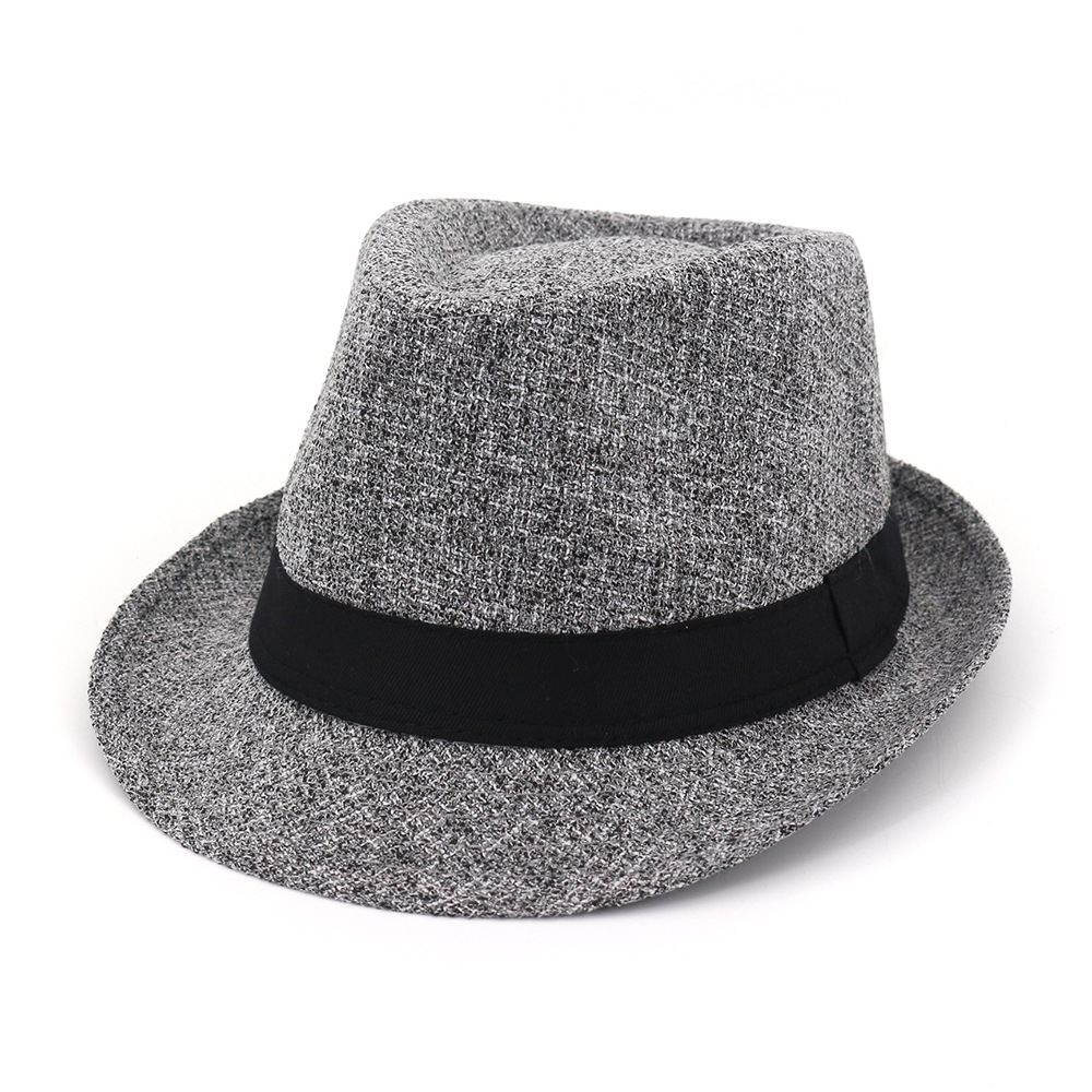 Men Women Sun Jazz Hat Topee Sunbonnet With Wide Ribbon Fashion Spring Autumn Summer Male Femal Fedora Hat-image