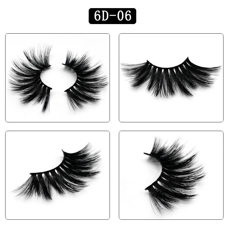 Newest 25mm 3D Mink Eyelashes Makeup 6D Mink Lashes Soft Natural Thick False Eyelash Extension with Pack High Quality 25mm Faux Mink Lashes
