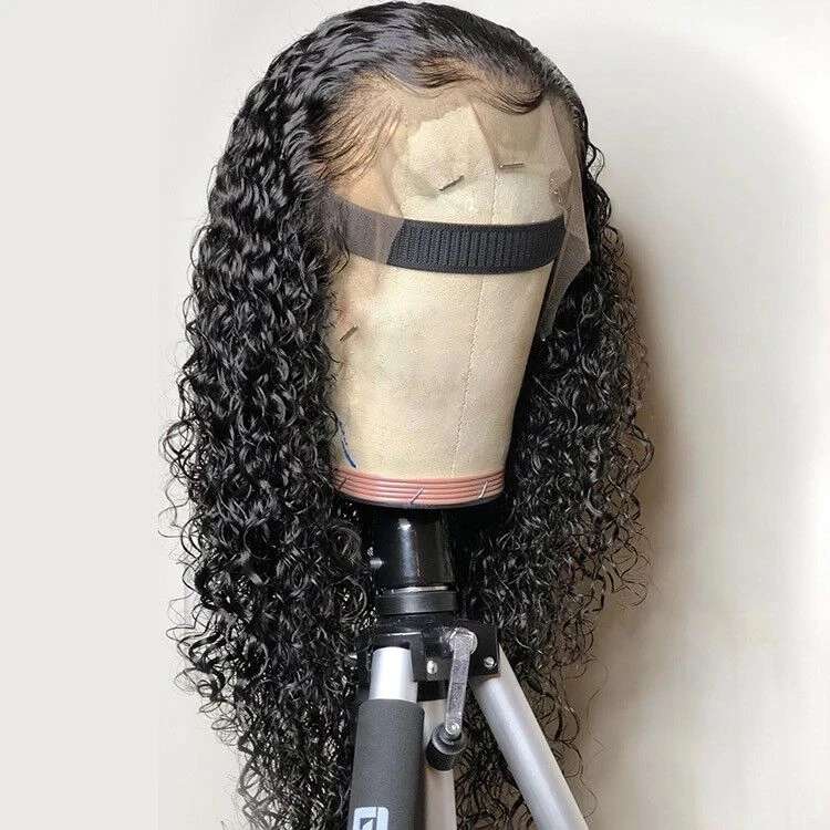 360 Transparent Glueless HD Human Hair Lace Front Wigs brazilian remy deep wave 360 Frontal Full Wig For Black Women 150%density