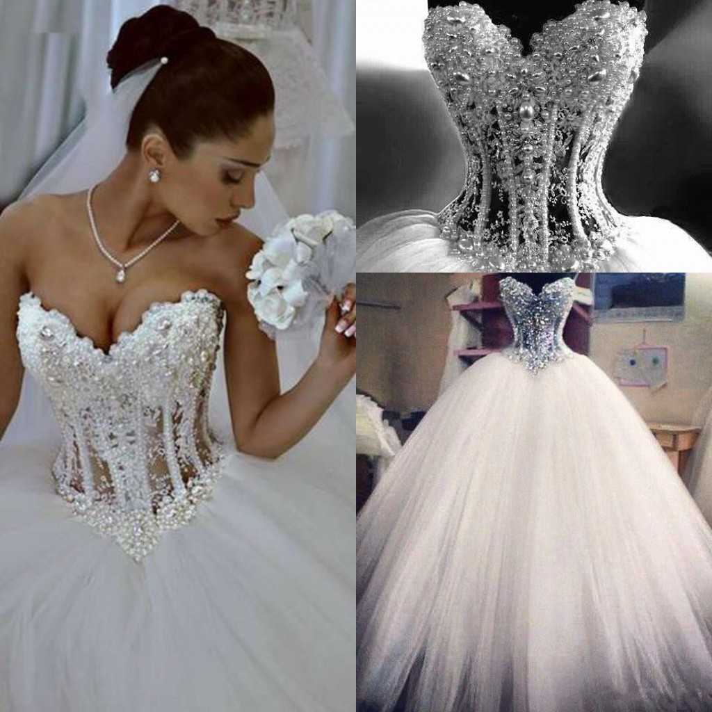 Lace Ball Gown Wedding Dresses Sweetheart Corset See Through Floor Length Princess Bridal Gowns Beaded Pearls Bride Dress Custom Made, Black
Lace Ball Gown Wedding Dresses Sweetheart Corset See Through Floor Length Princess Bridal Gowns Beaded Pearls Bride Dress Custom Made, Black