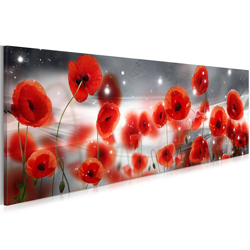 Poppy Flower Abstract Oil Painting on Canvas Home Decor Wall Art Canvas Print Art Decor Watercolor Landscape Multicolor